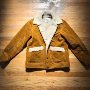 Madewell Sherpa-Lined Corduroy Swing Chore Coat
